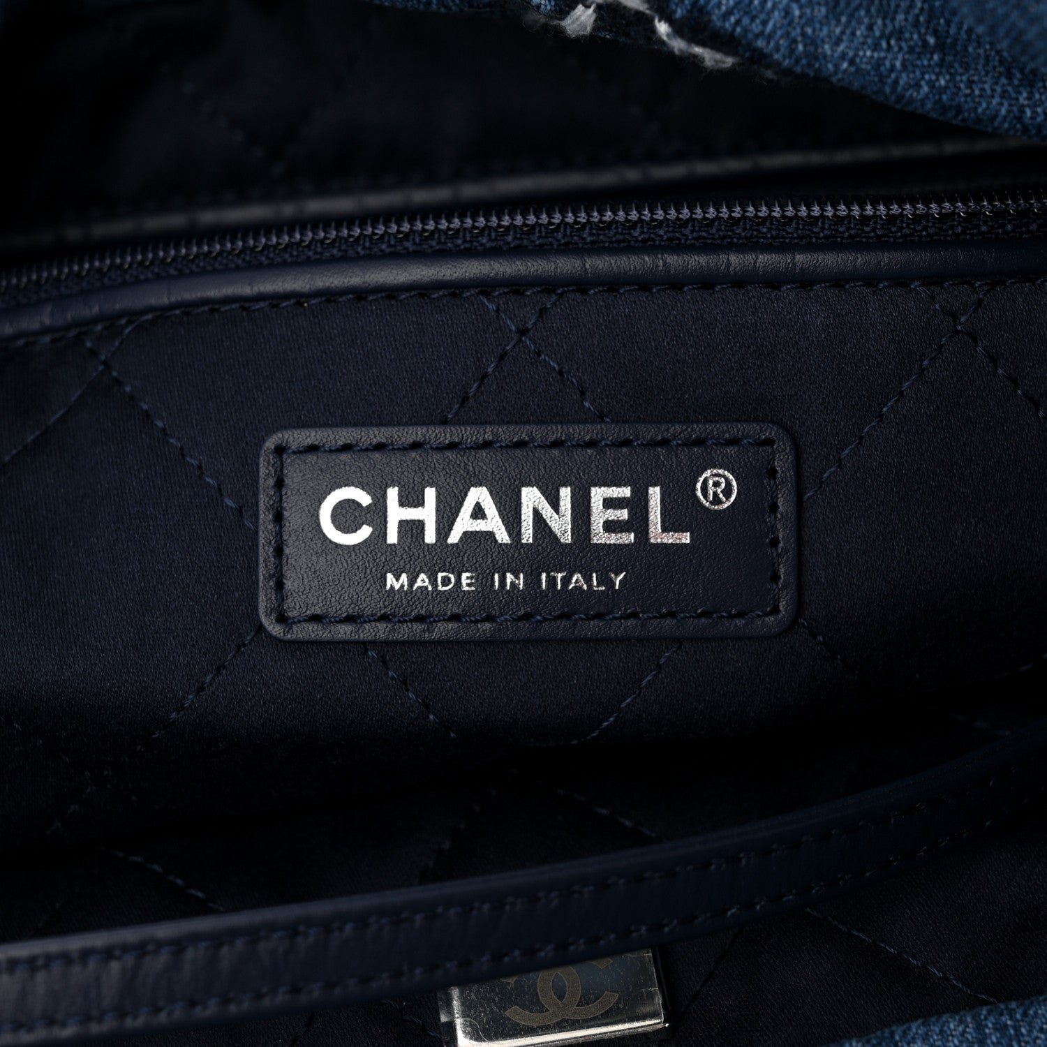 Chanel Stitched Denim Quilted Chanel 22 Blue 7 of 11