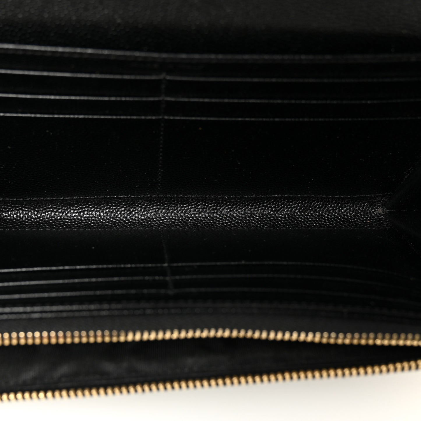 Grain De Poudre Matelasse Chevron Monogram Flap Wallet Black