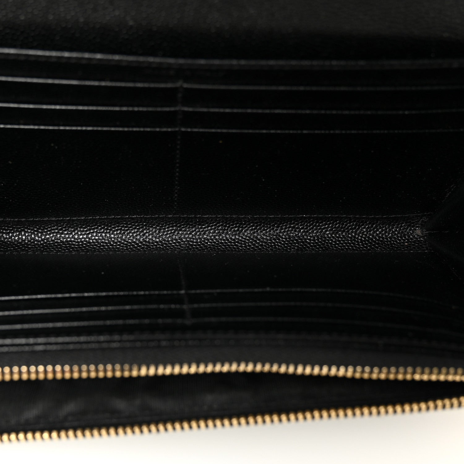 Saint Laurent Grain De Poudre Matelasse Chevron Monogram Flap Wallet Black 5 of 8