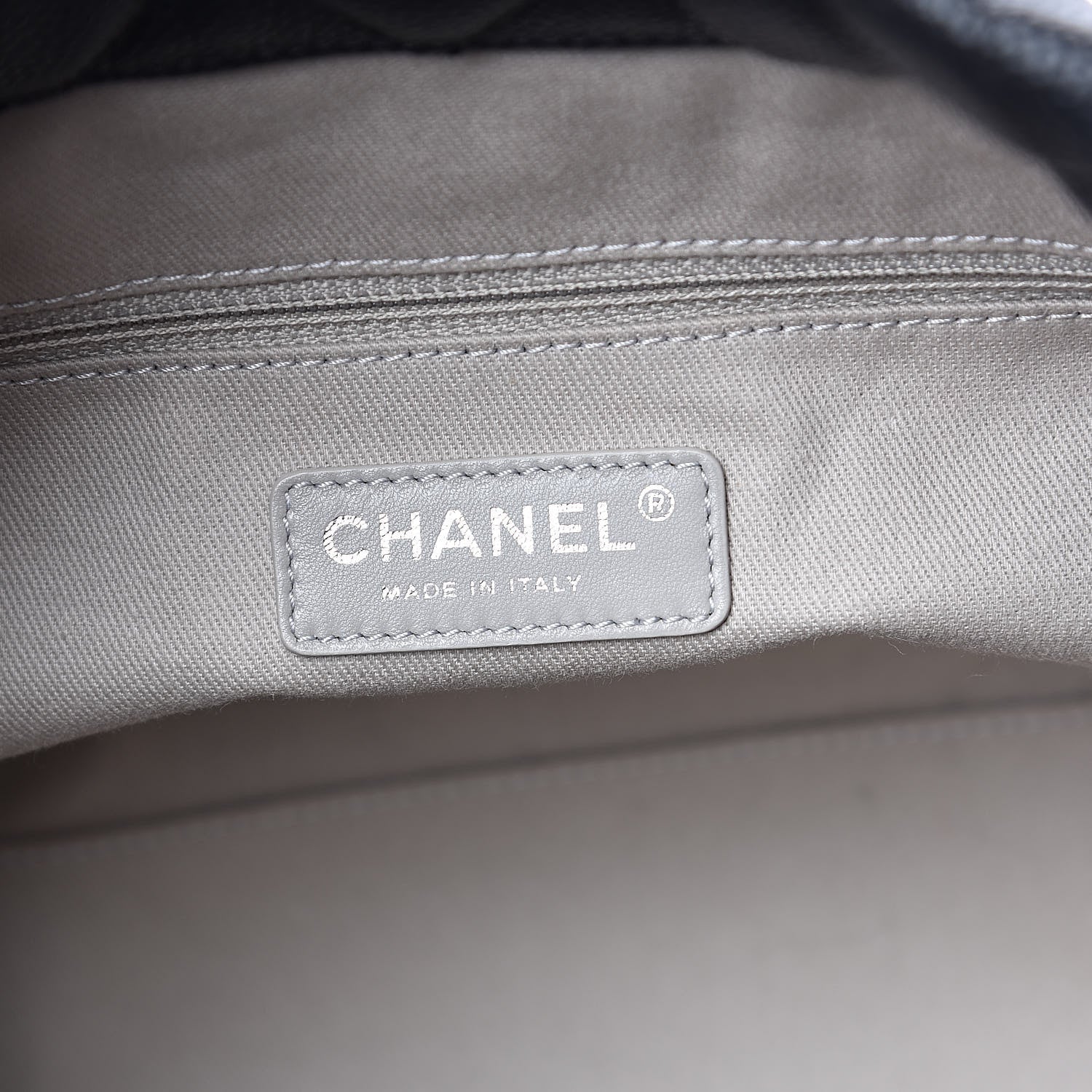 Chanel Caviar Quilted Large CC Shopping Tote Black 6 of 11