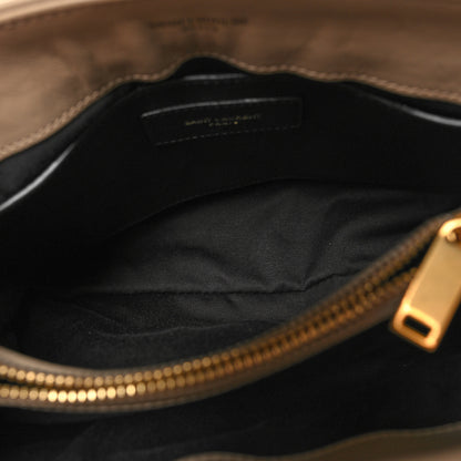 Saint Laurent Calfskin Y Quilted Monogram Small Loulou Chain Satchel Light Natural 6 of 11
