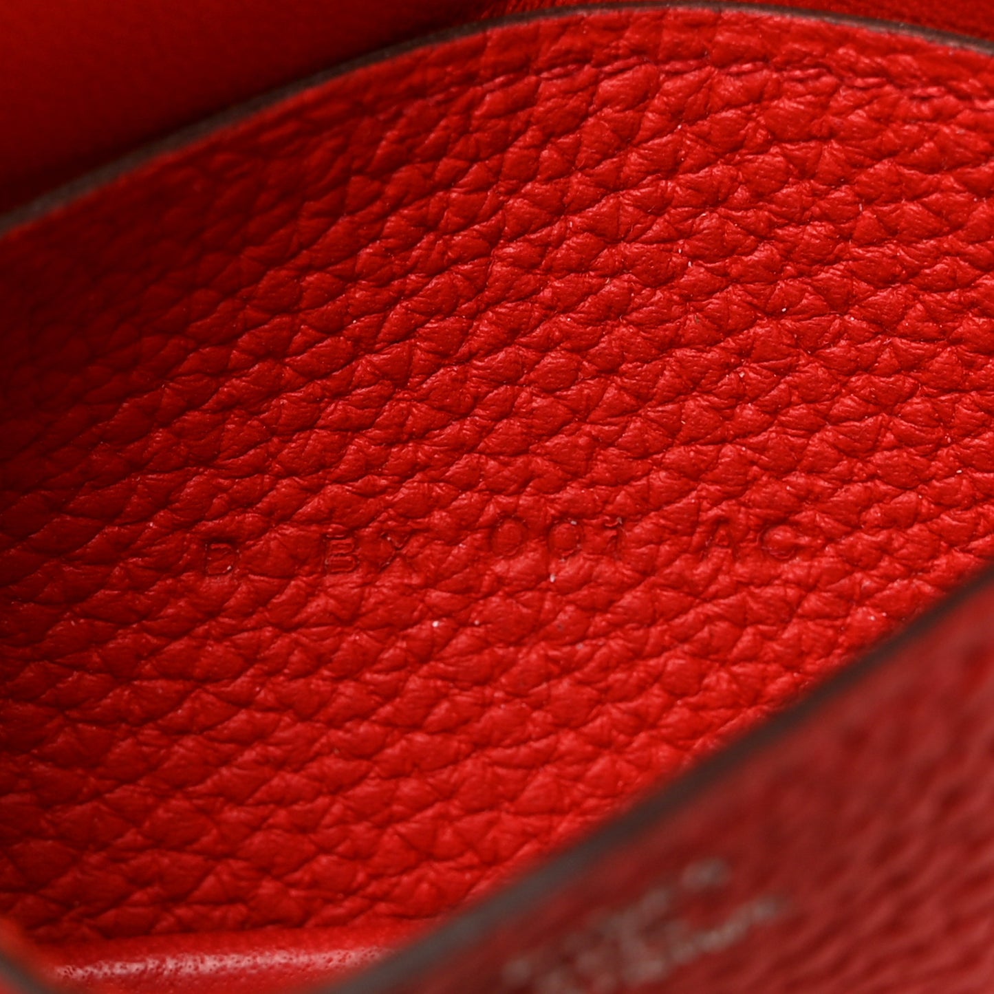 Togo Dogon Card Case Rouge Pivoine