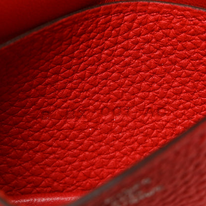 Hermes Togo Dogon Card Case Rouge Pivoine 7 of 11