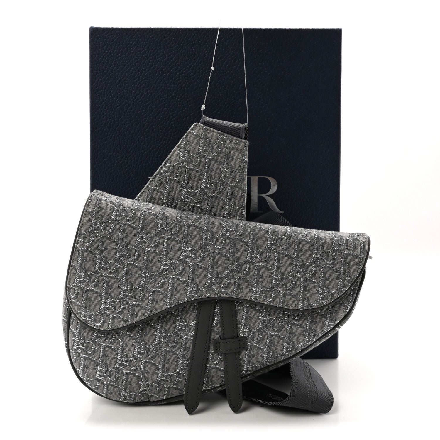 Christian Dior Oblique Mens Saddle Bag Grey 9 of 9