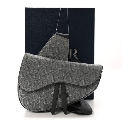 Christian Dior Oblique Mens Saddle Bag Grey 9 of 9