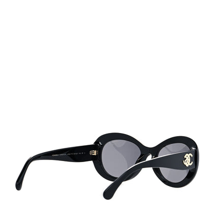 Chanel Acetate Polarized Oval CC Sunglasses 5469-B-A 4 of 7