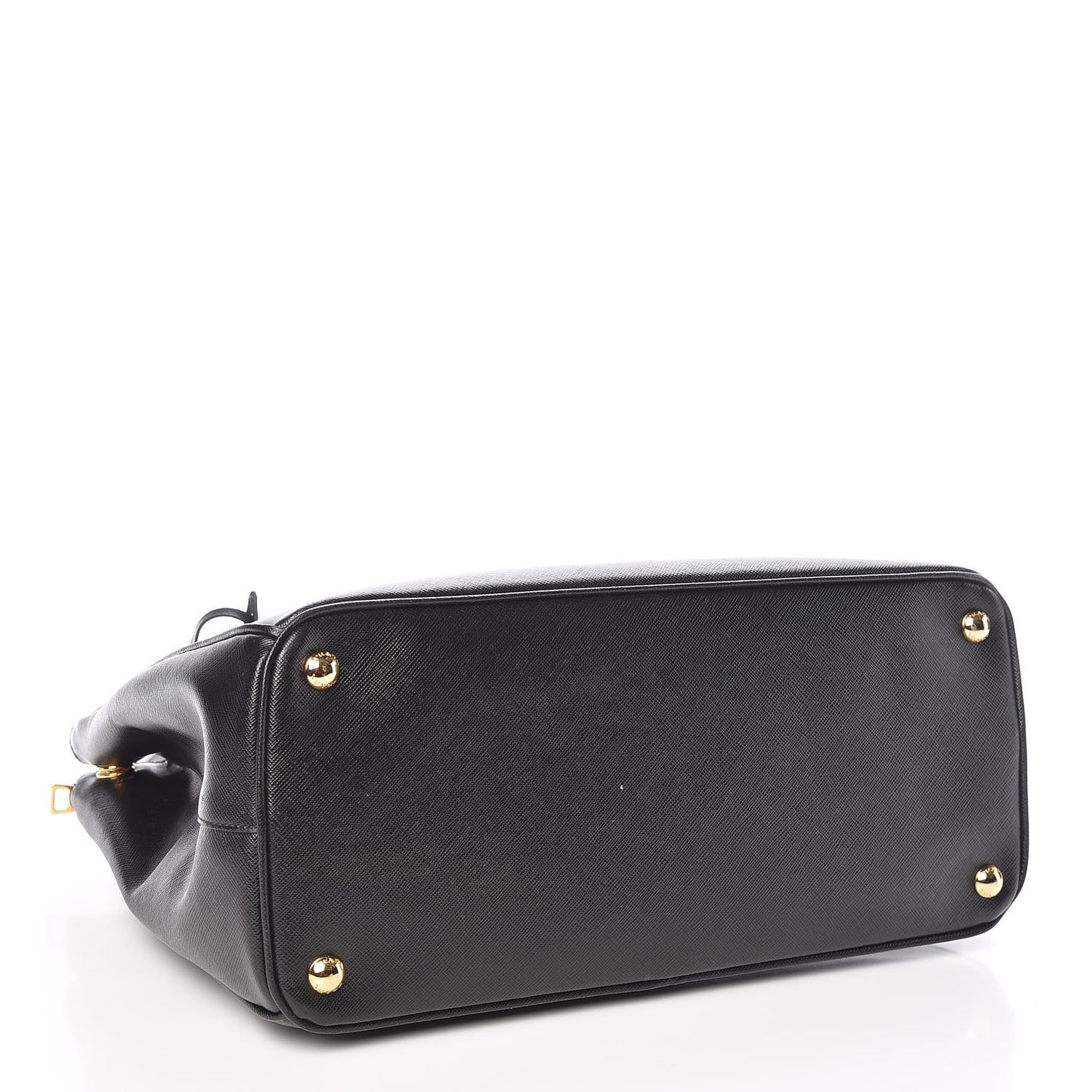 Saffiano Medium Galleria Double Zip Tote Black