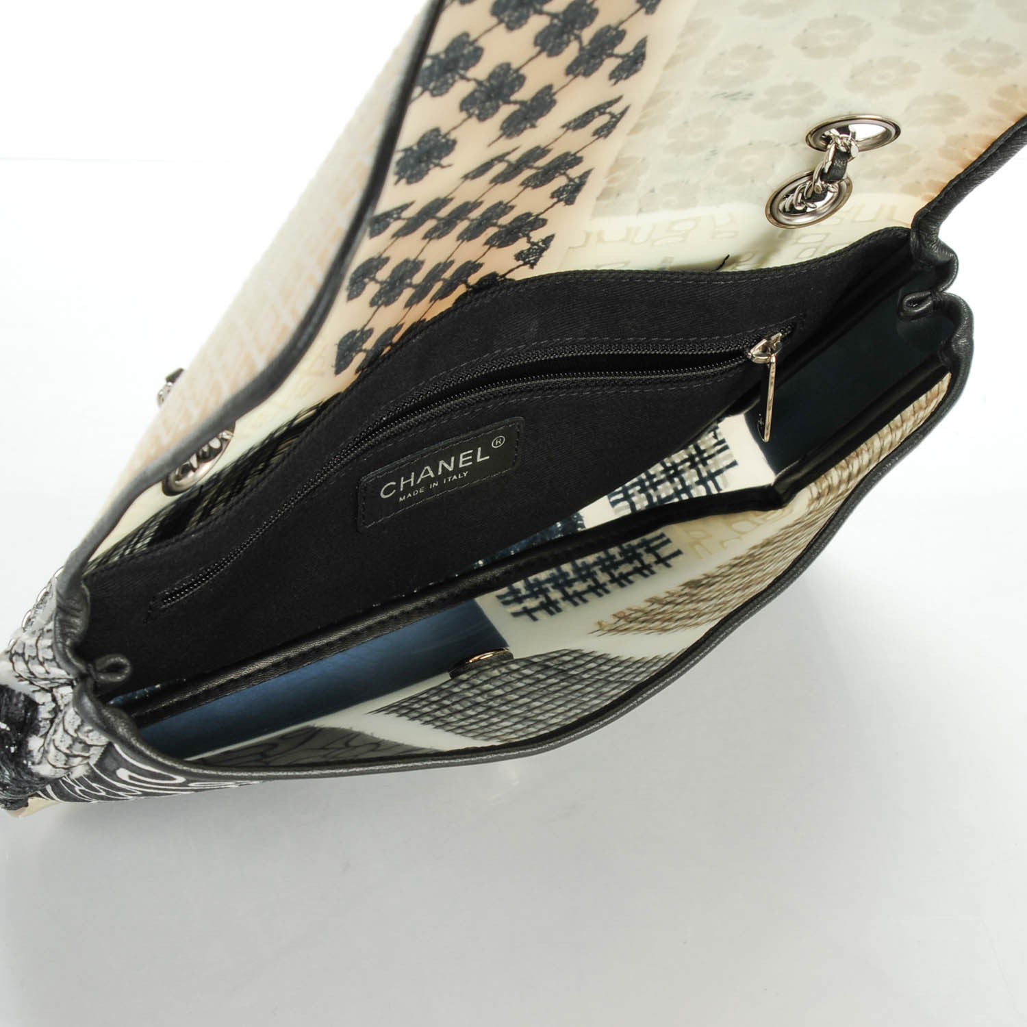 Chanel Tweed Patchwork Medium Single Flap Black 7 of 9