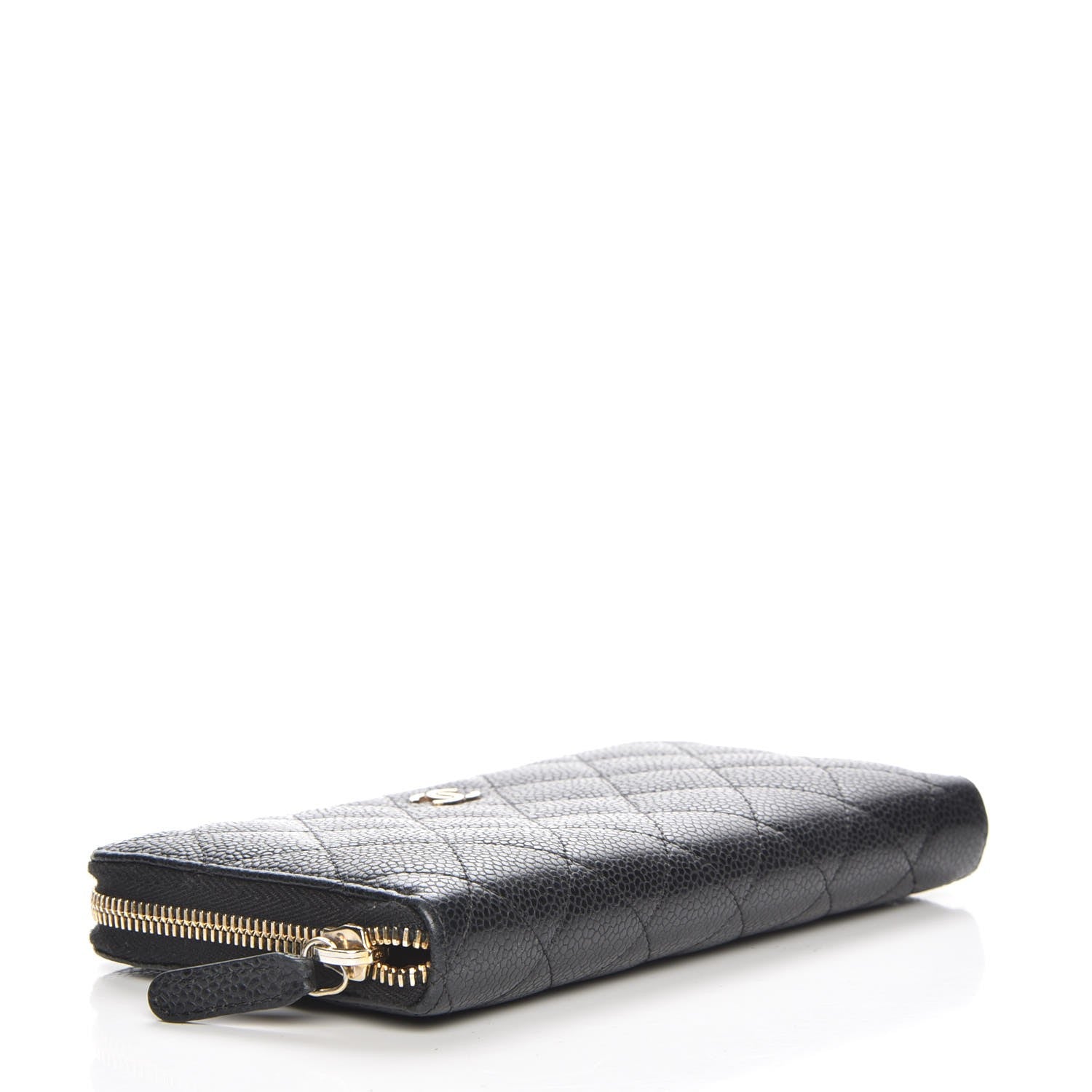 Chanel Caviar Quilted Large Gusset Zip Around Wallet Black 4 of 9