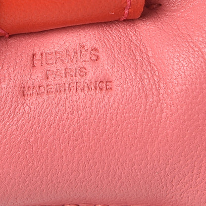 Hermes Milo Lambskin Grigri Rodeo Bag Charm PM Rose Azalee Orange Poppy Rouge Indien 3 of 4