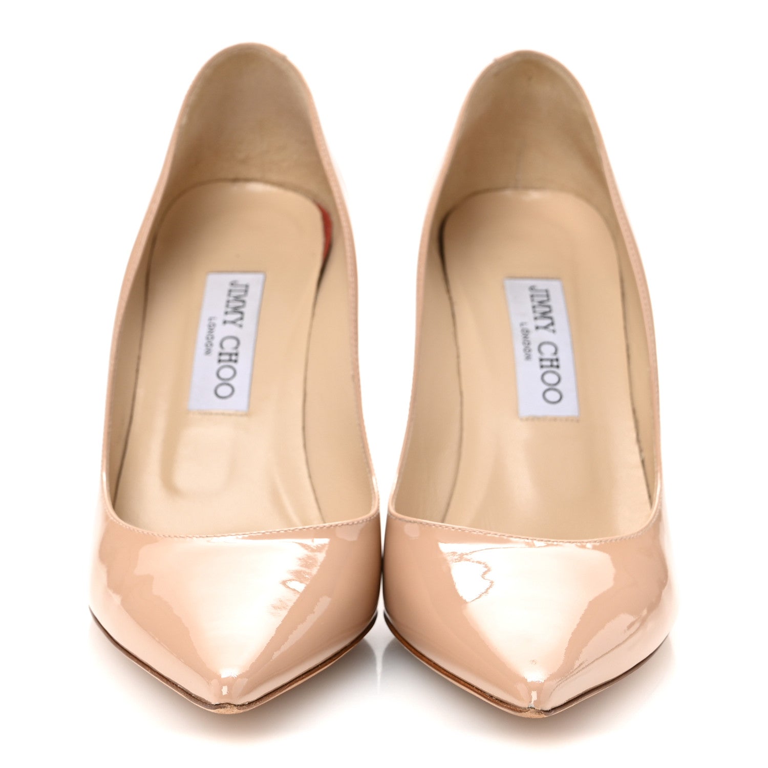 Jimmy Choo Patent Agnes 85 Pumps 39 Nude 3 of 9