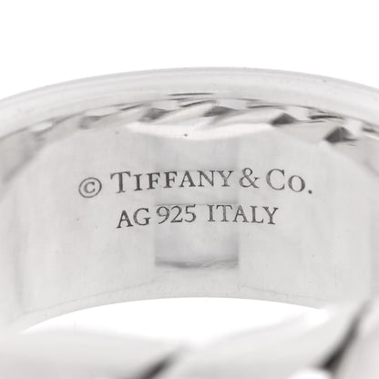 Tiffany Sterling Silver Curb Link Ring 49 5 4 of 5