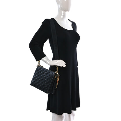 Louis Vuitton Lambskin Embossed Monogram Coussin PM Black 2 of 8