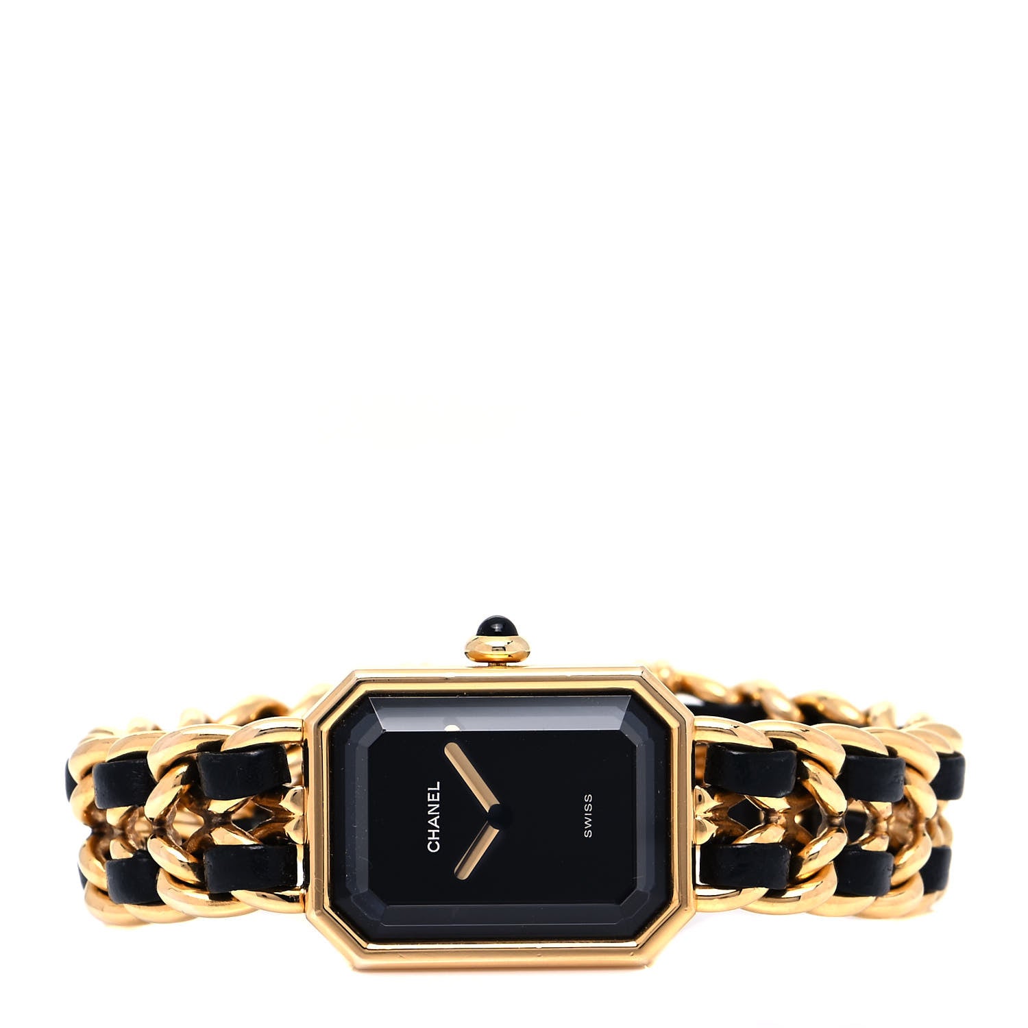 Chanel Stainless Steel Lambskin 20mm Chain Premiere Quartz Watch Gold M 2 of 4