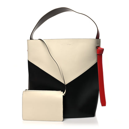 Celine Shiny Smooth Calfskin Twisted Cabas Ivory Black 1 of 12