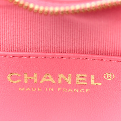 Chanel Lambskin Quilted CC In Love Heart Bag Pink 7 of 9