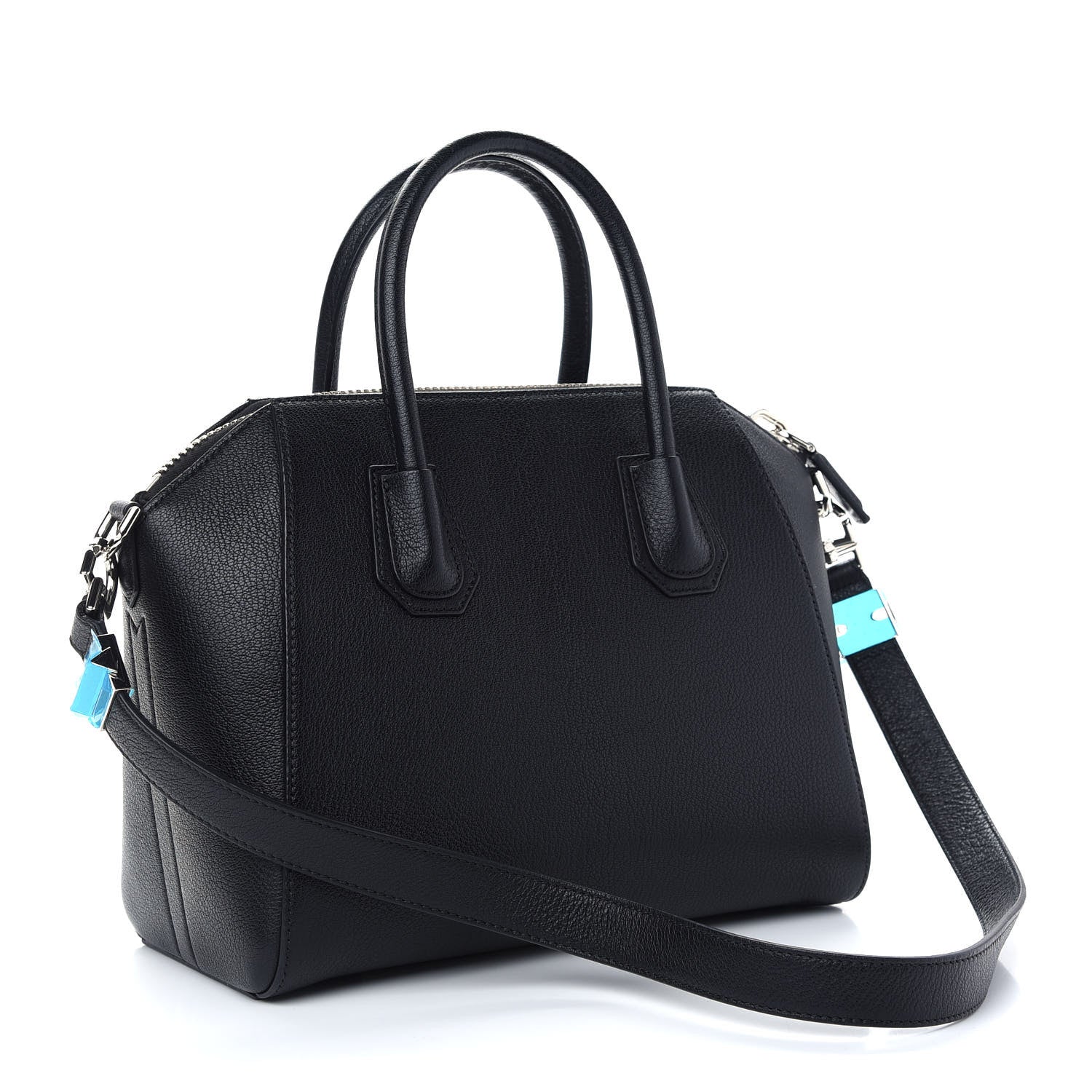 Givenchy Sugar Goatskin Striped Small Antigona Black Red 3 of 9