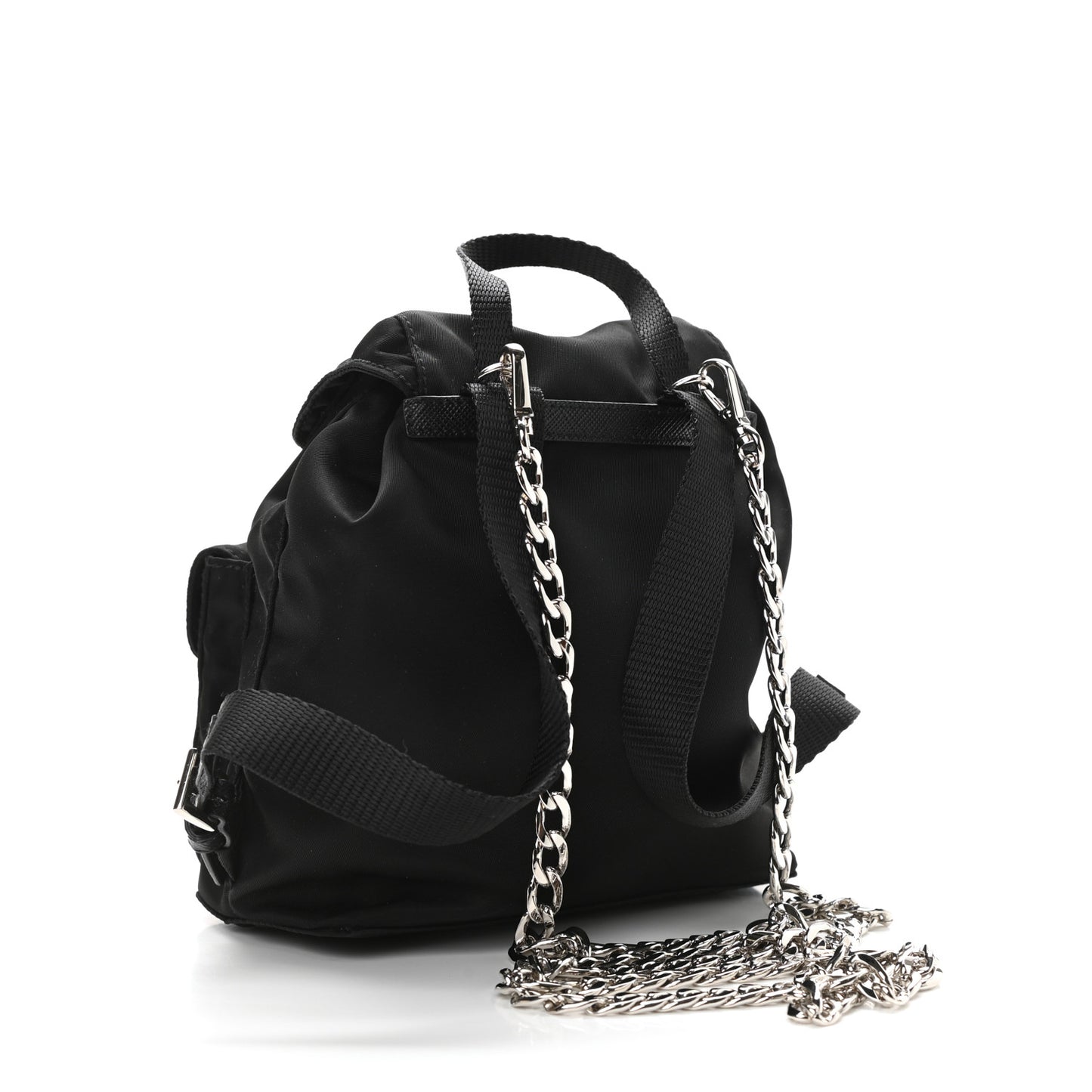 Nylon Vela Mini Crossbody Backpack Black