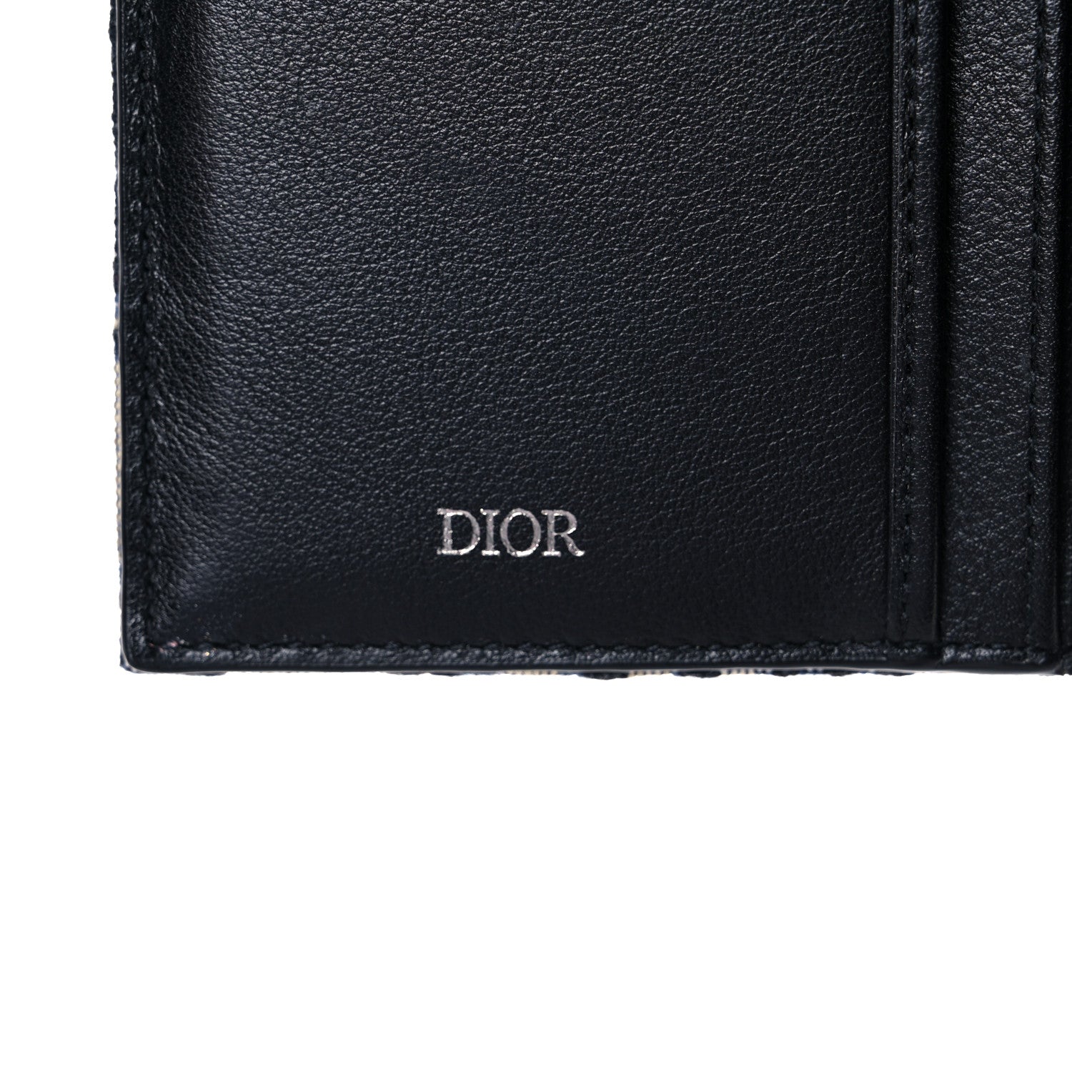 Christian Dior Oblique Vertical Wallet Beige Black 6 of 10