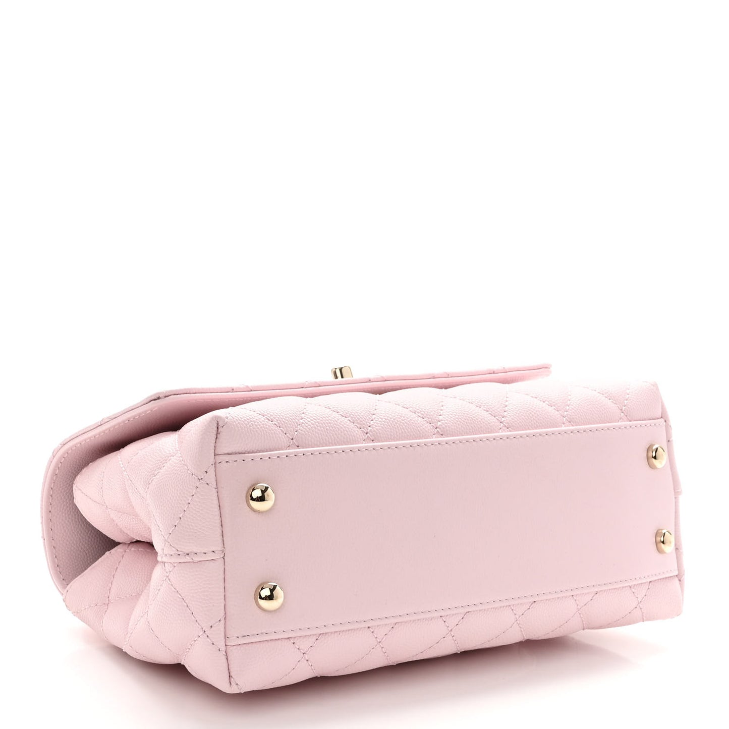 Caviar Quilted Mini Coco Handle Flap Light Pink
