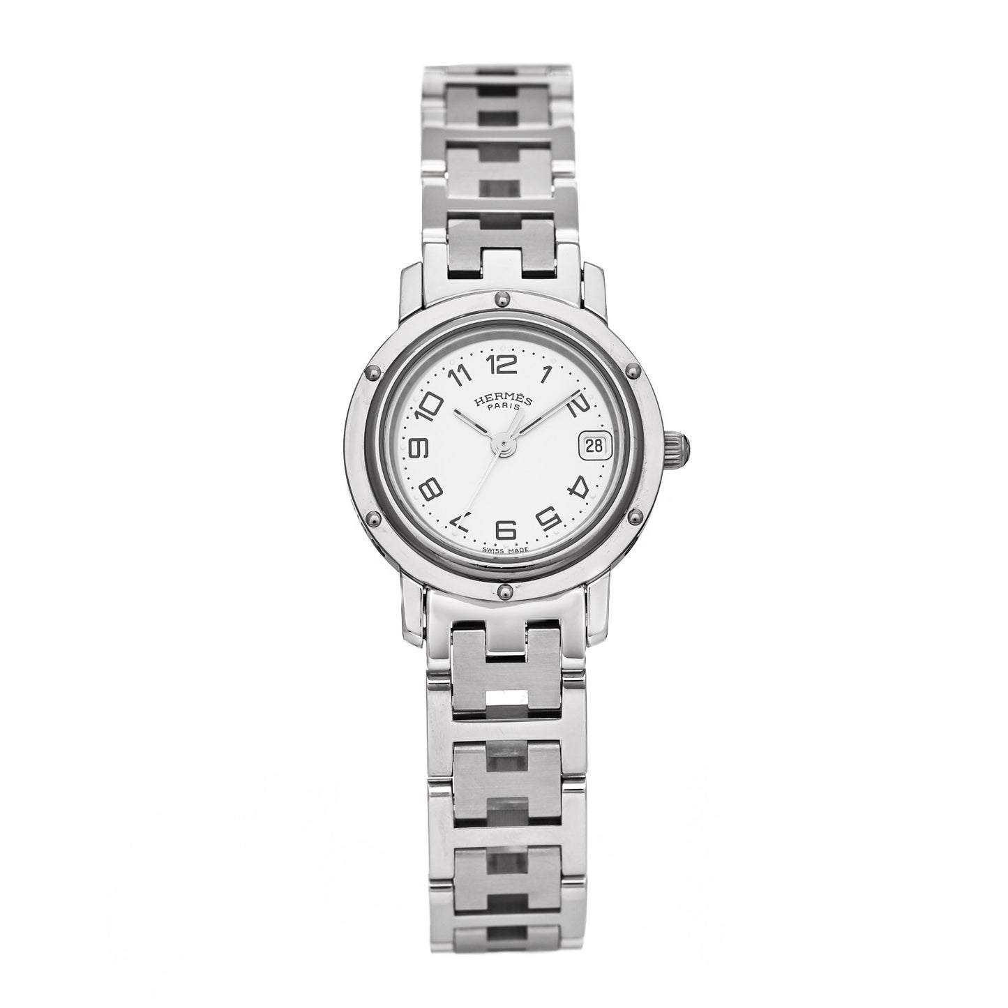 Stainless Steel 24mm Clipper Quartz Watch White