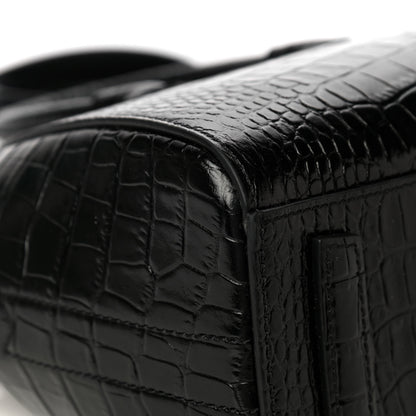 Givenchy Calfskin Crocodile Embossed Mini Antigona Black 9 of 12