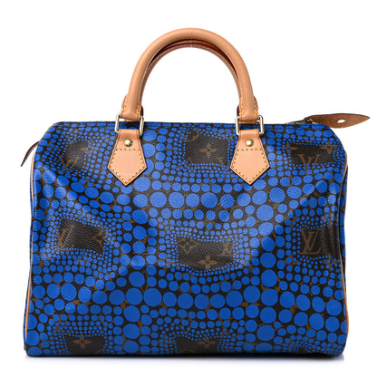 Louis Vuitton Monogram Kusama Town Speedy 30 Blue 1 of 12