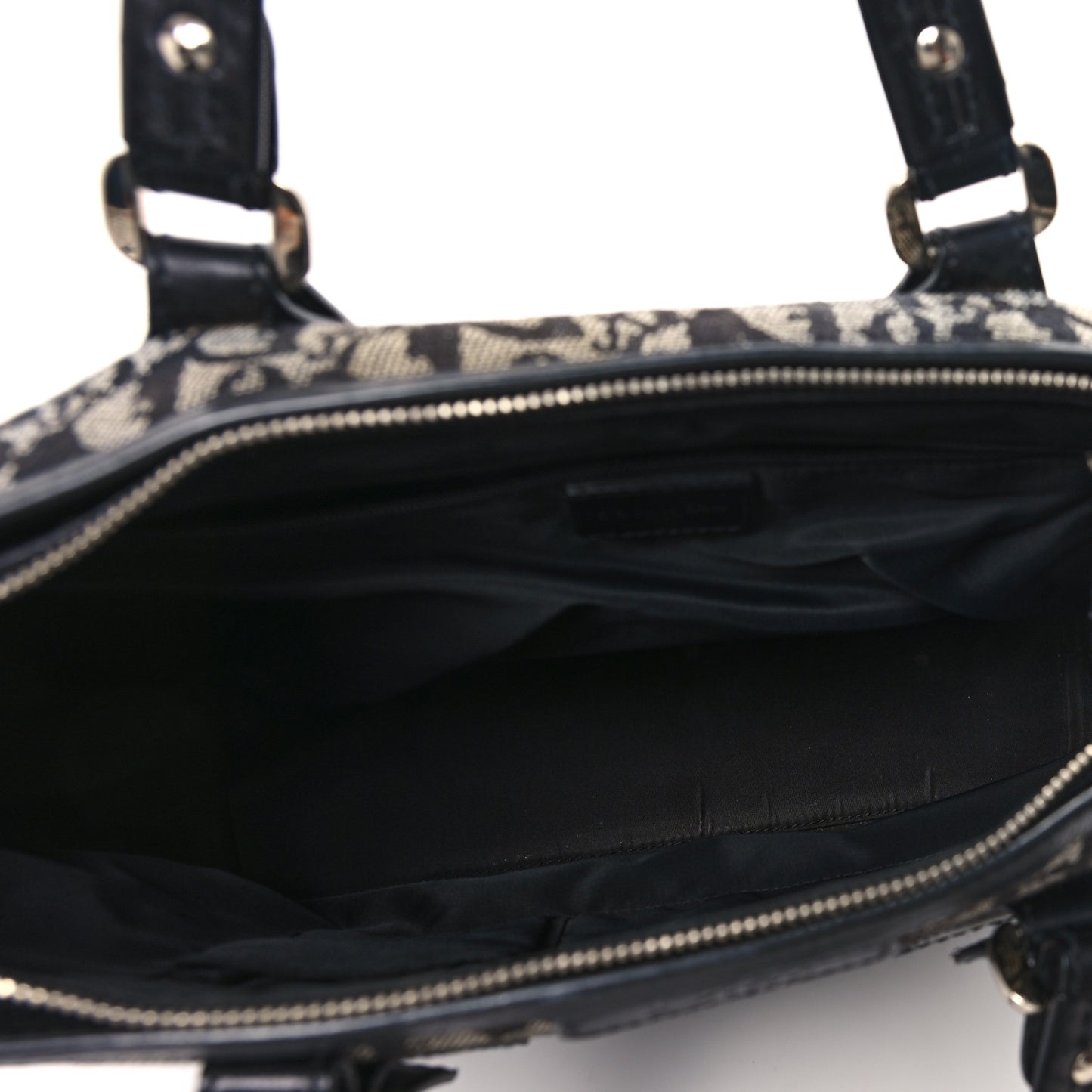 Denim Calfskin Monogram Tote Navy Blue