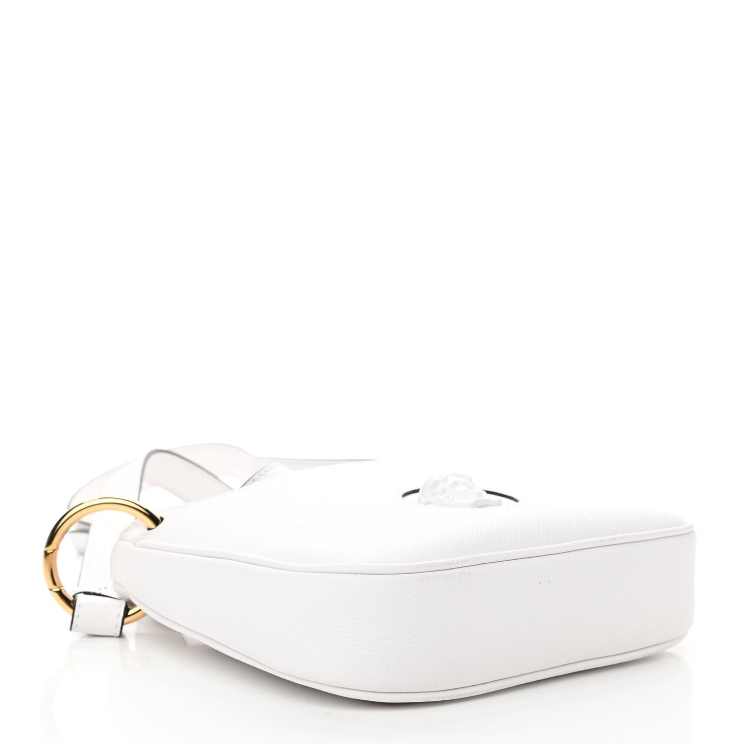Calfskin La Medusa Small Hobo Crossbody Optical White