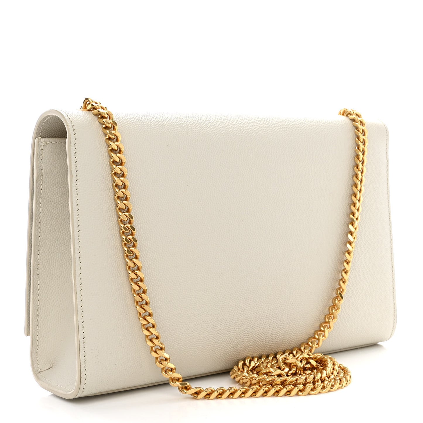 Grain De Poudre Calfskin Medium Classic Monogram Kate Tassel Satchel Crema Soft