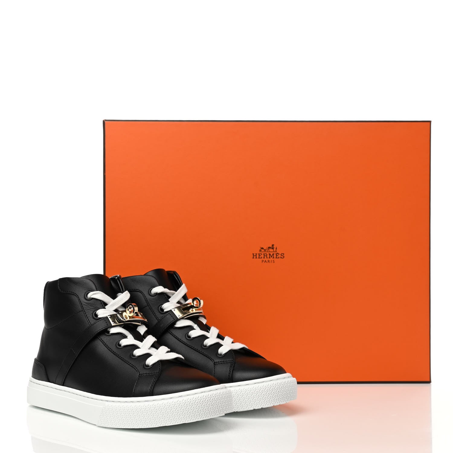 Hermes Calfskin Womens Daydream Sneakers 35 Black 10 of 10
