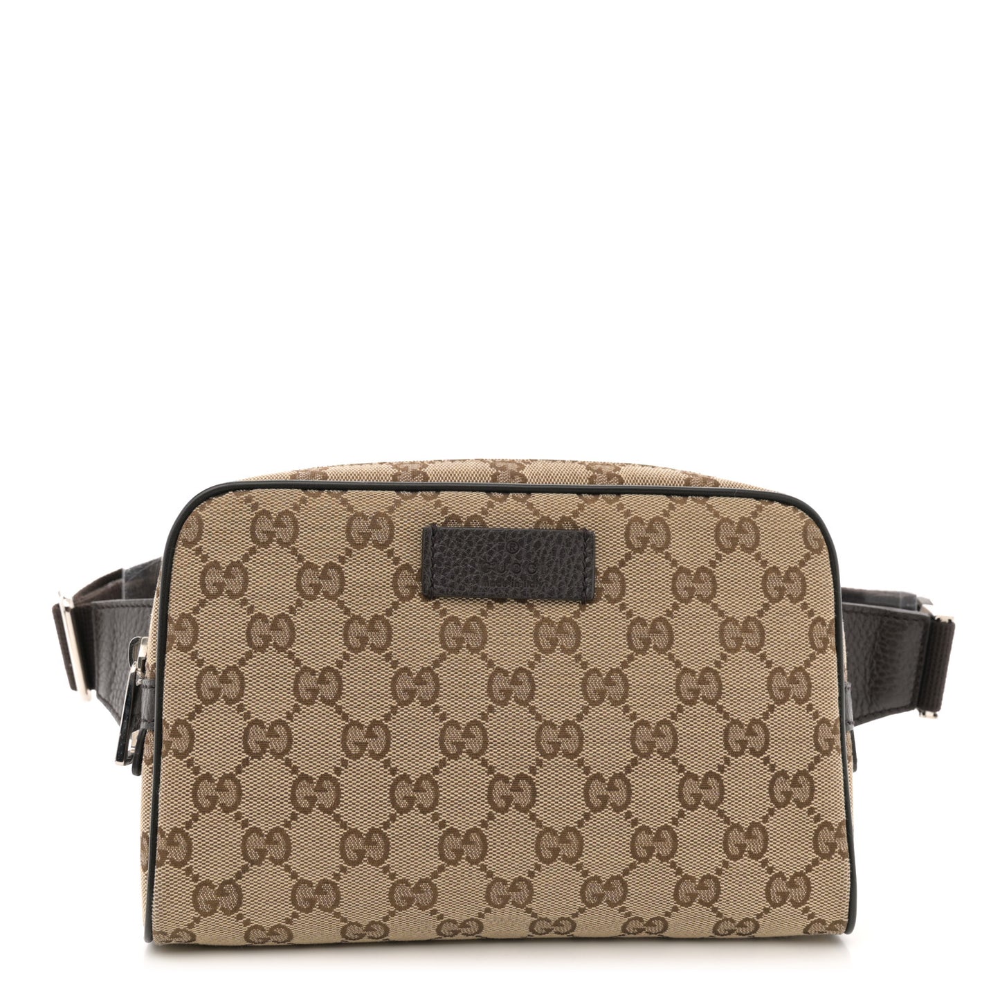 Monogram Dollar Calfskin Belt Bag Beige Ebony Testa di Moro Marrone Scuro