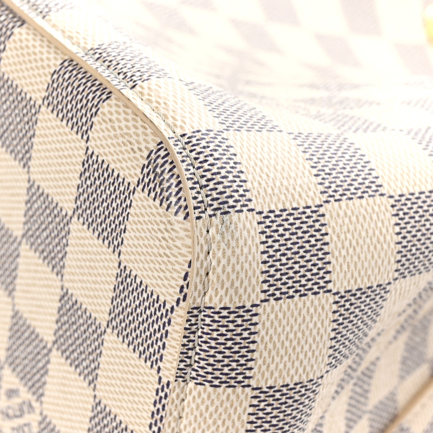 LOUIS VUITTON Damier Azur Braided Neonoe MM Peach Cream