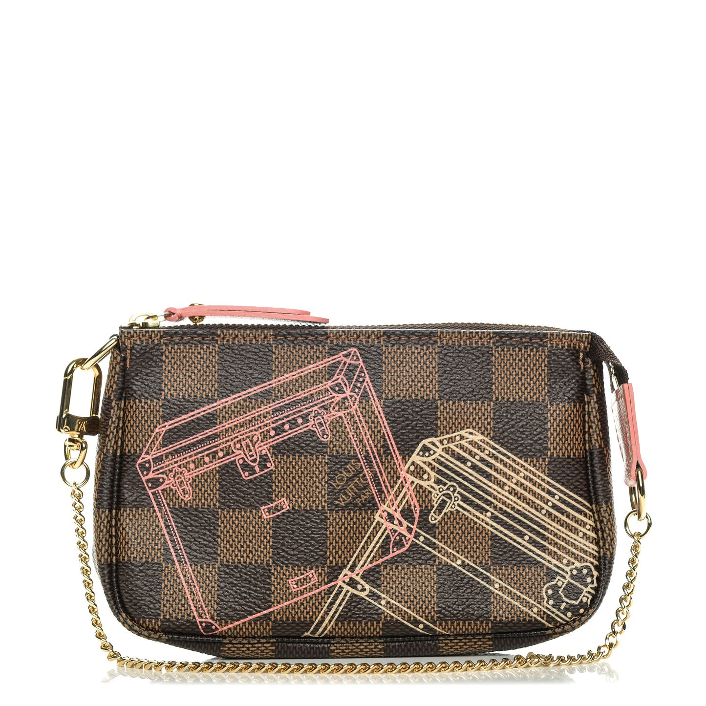 Damier Ebene 2014 Christmas Animation Mini Pochette Accessories