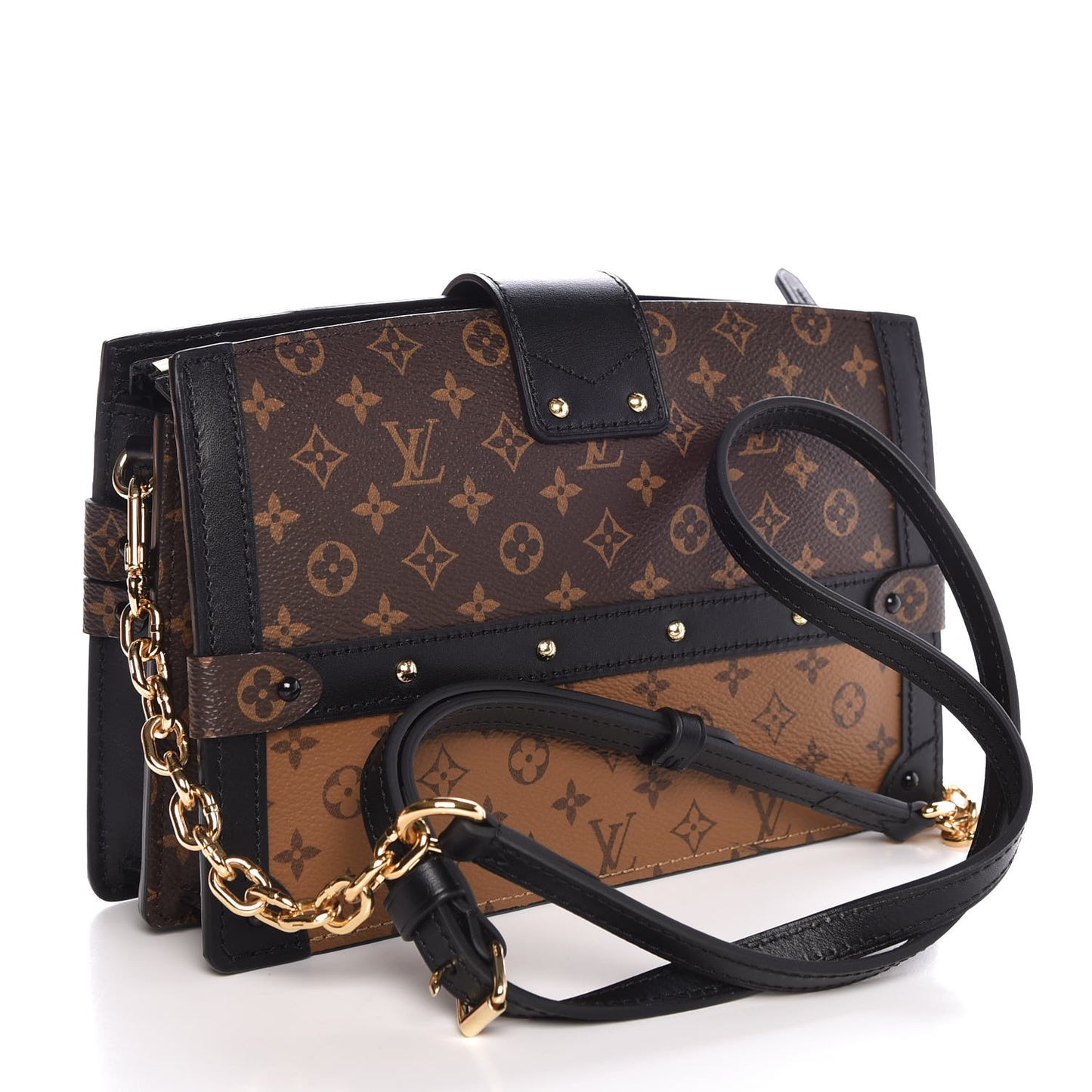 Reverse Monogram Trunk Clutch
