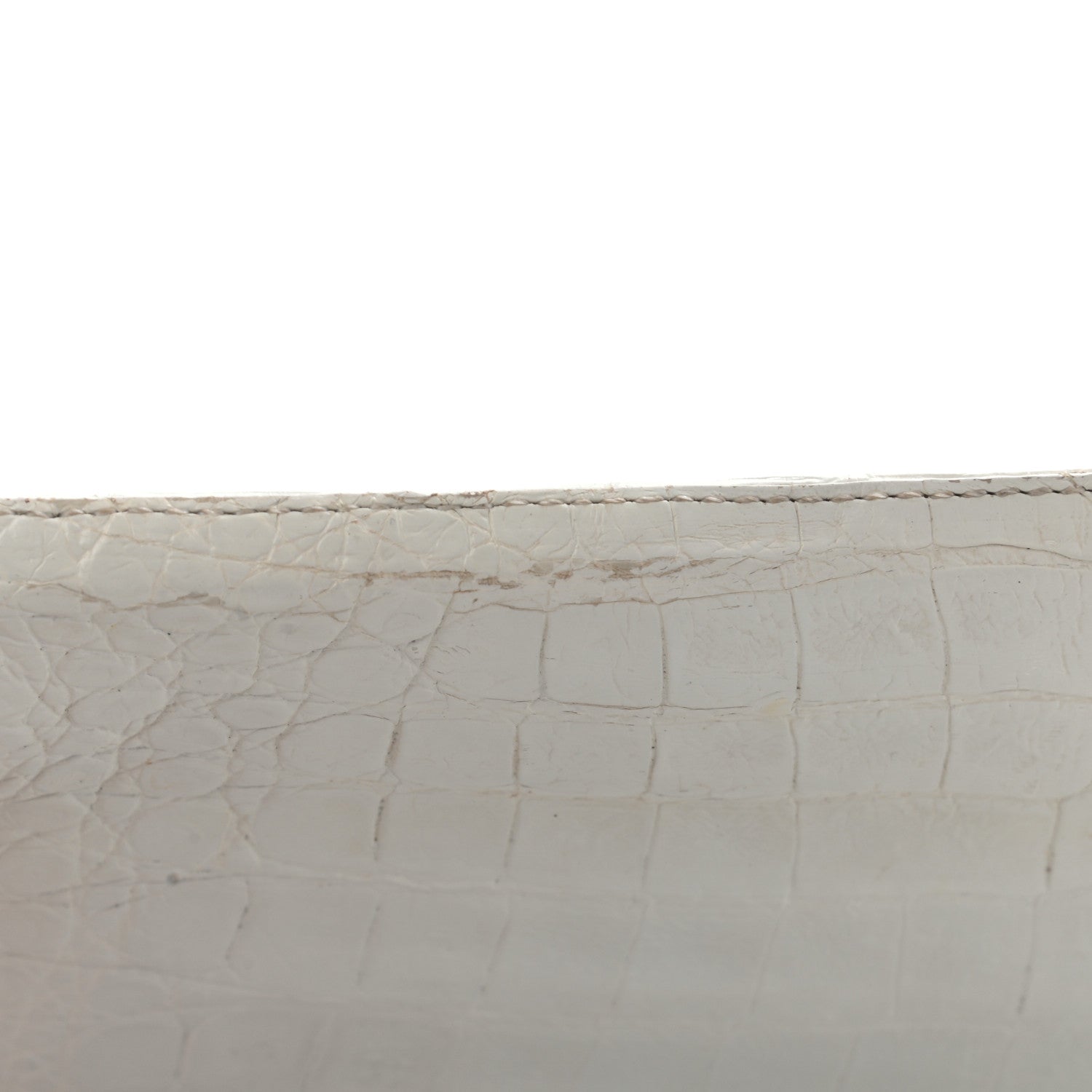Nancy Gonzalez Crocodile Foldover Clutch White 12 of 13