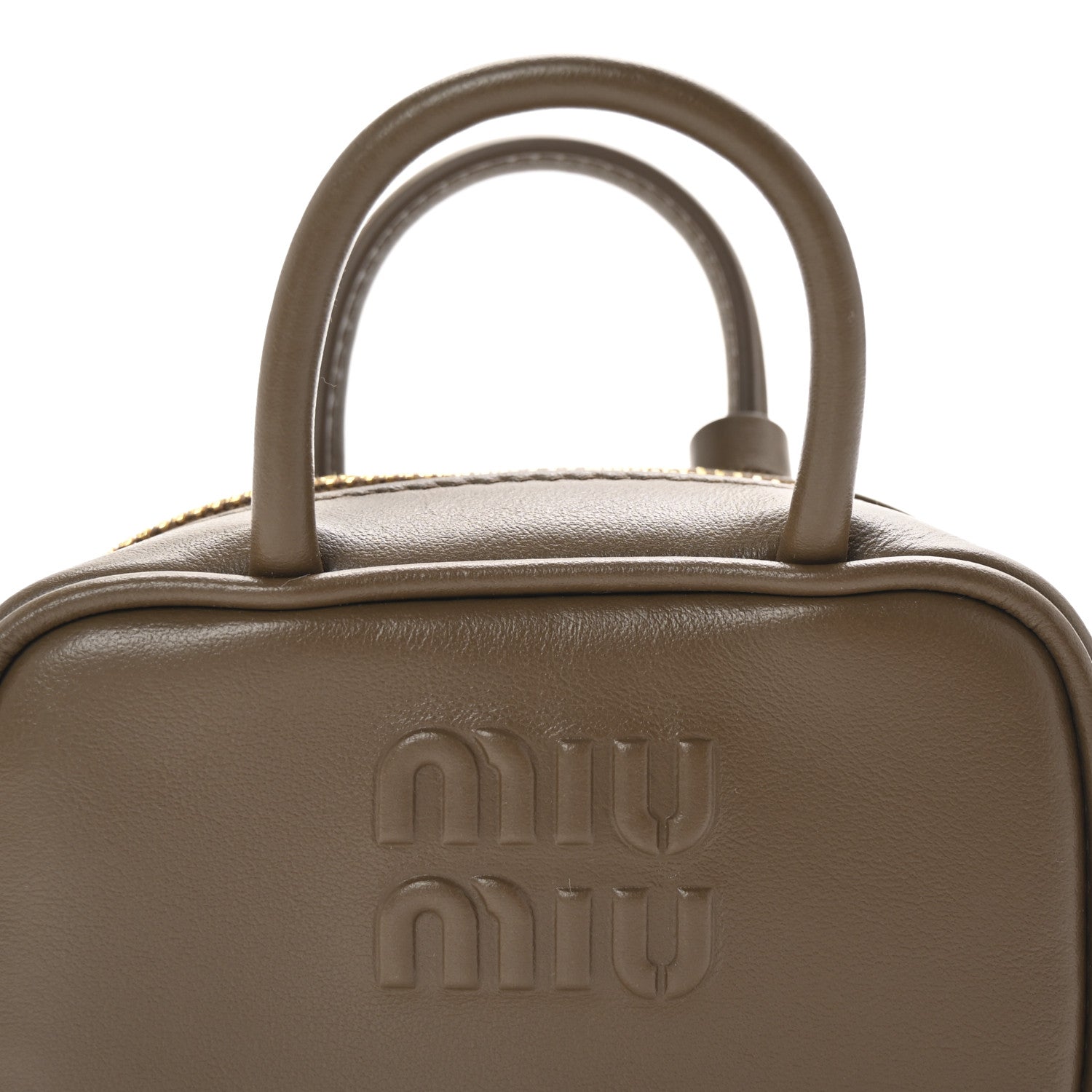 Miu Miu Calfskin Beau Micro Bag Tundra 7 of 9
