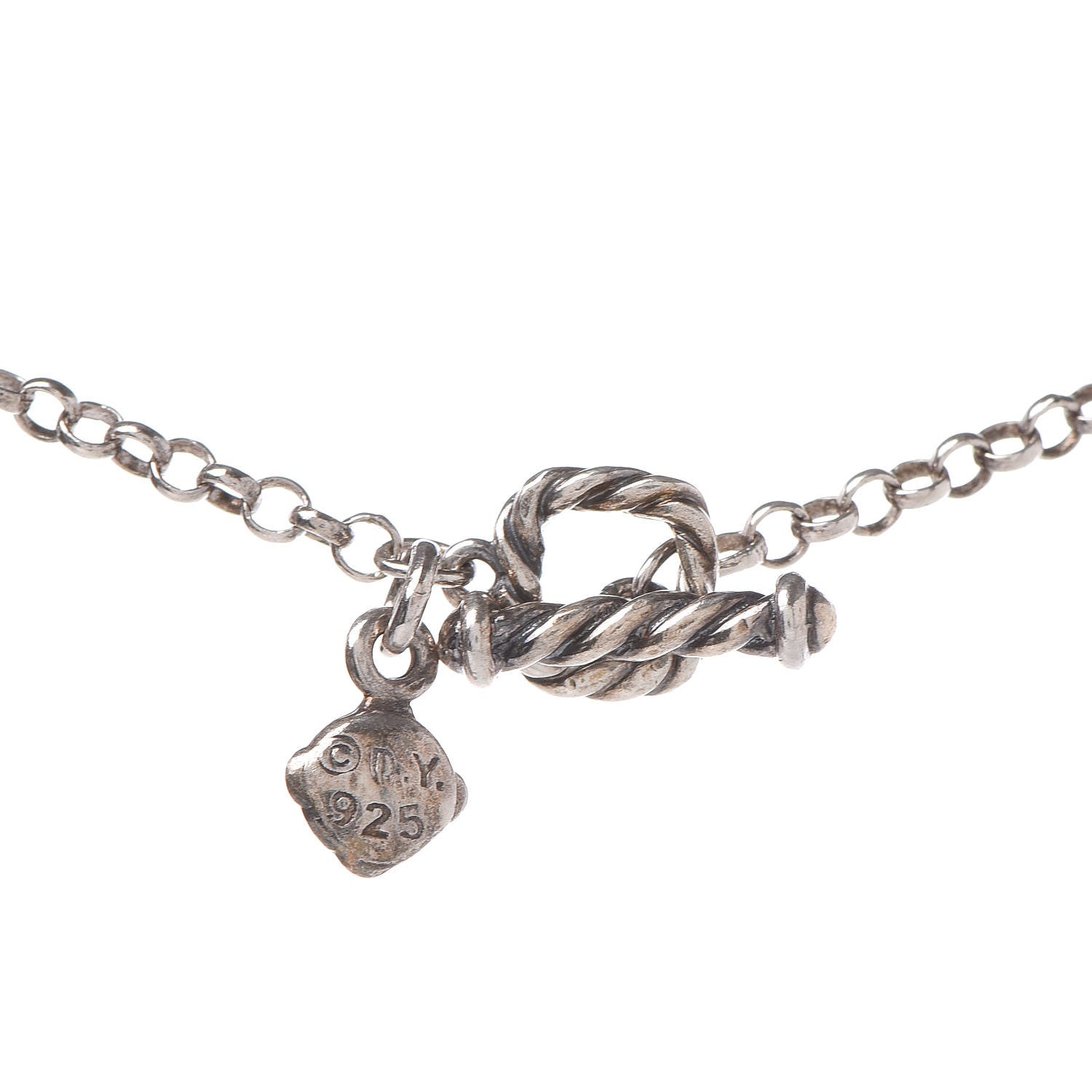 David Yurman Sterling Silver Freshwater Pearl Bead Chain Necklace 4 of 4