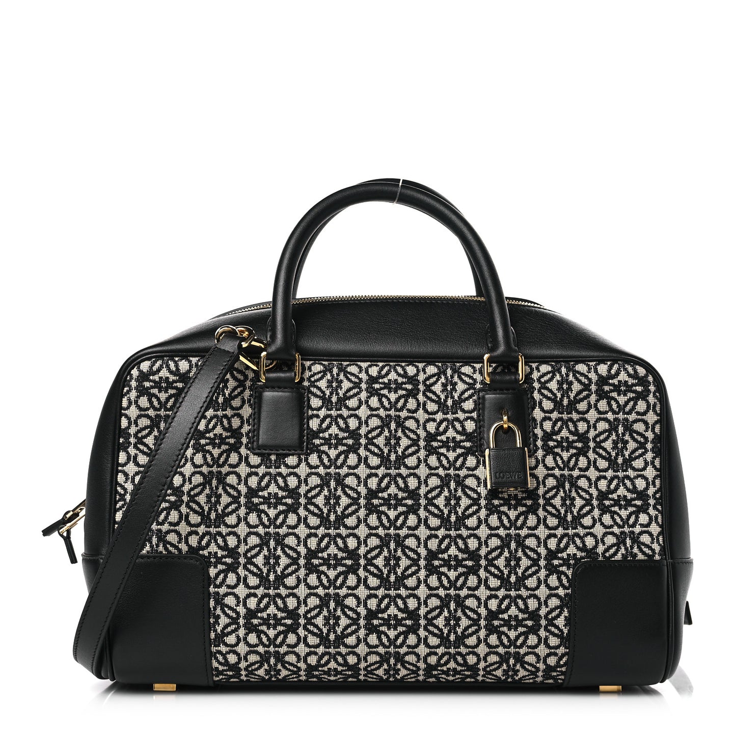 Jacquard Anagram Calfskin Amazona 28 Black Navy