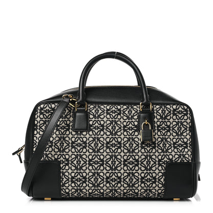 Loewe Jacquard Anagram Calfskin Amazona 28 Black Navy 1 of 8