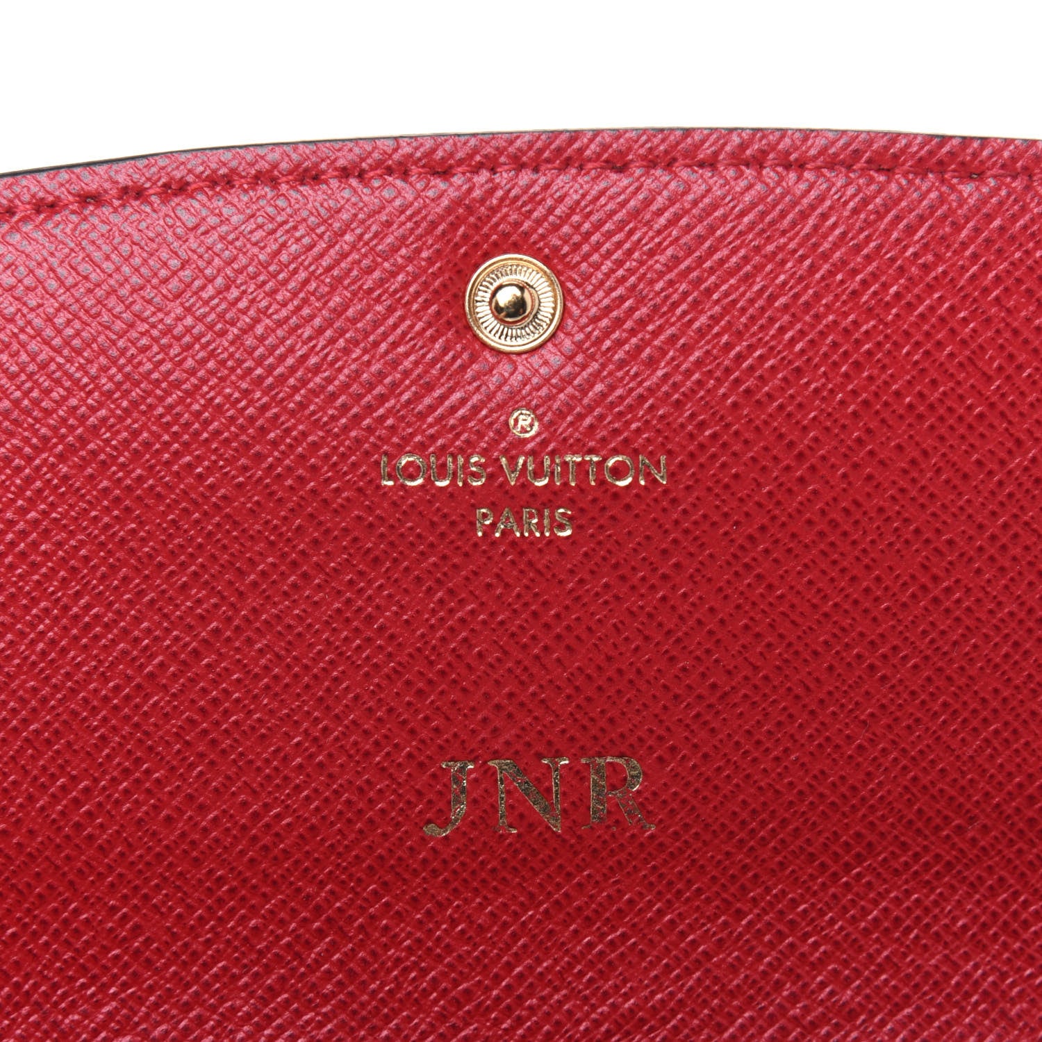 Louis Vuitton Damier Ebene Emilie Wallet Red 6 of 16