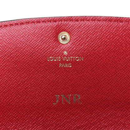 Louis Vuitton Damier Ebene Emilie Wallet Red 6 of 16