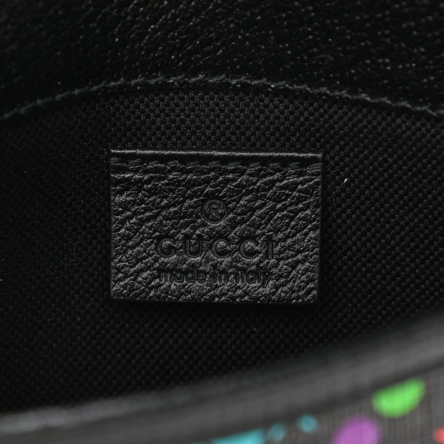 GG Supreme Monogram Psychedelic Slim Belt Bag Black