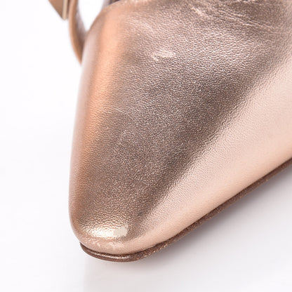 Valentino Garavani Metallic Nappa Rockstud Cross Strap D’Orsay 105mm Pumps 36 Rame 10 of 10