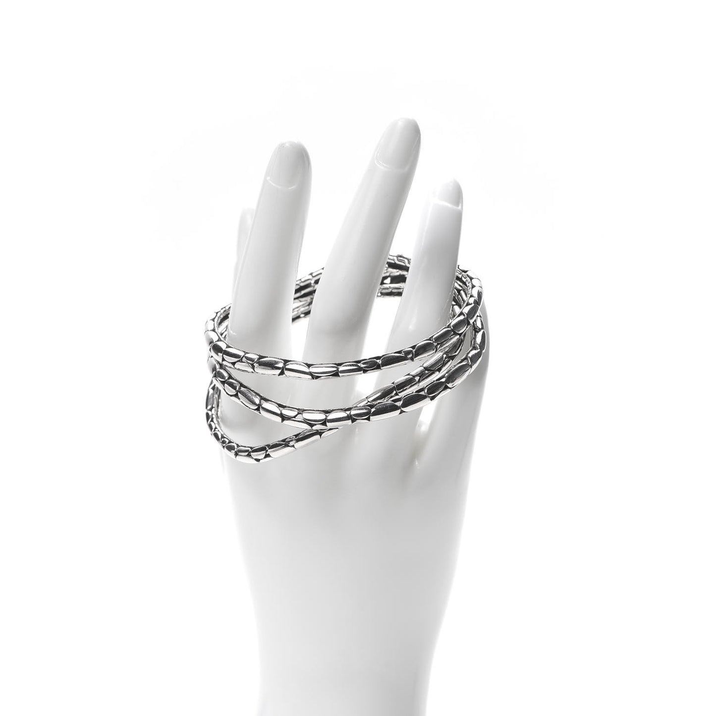 Sterling Silver Kali Slim Curved Bangle Bracelet Set of 3