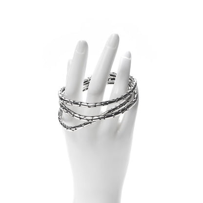 John Hardy Sterling Silver Kali Slim Curved Bangle Bracelet Set of 3 2 of 5