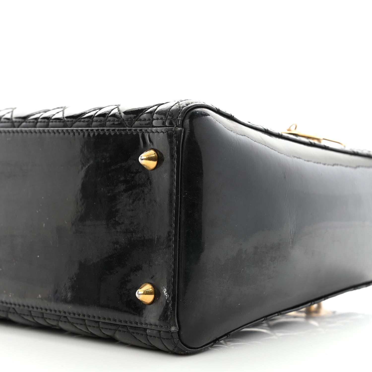 Christian Dior Patent Cannage Medium Lady Dior Black 9 of 12