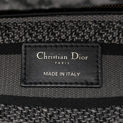 Christian Dior Canvas Mizza Embroidered Medium Lady D-Lite Gray 6 of 16