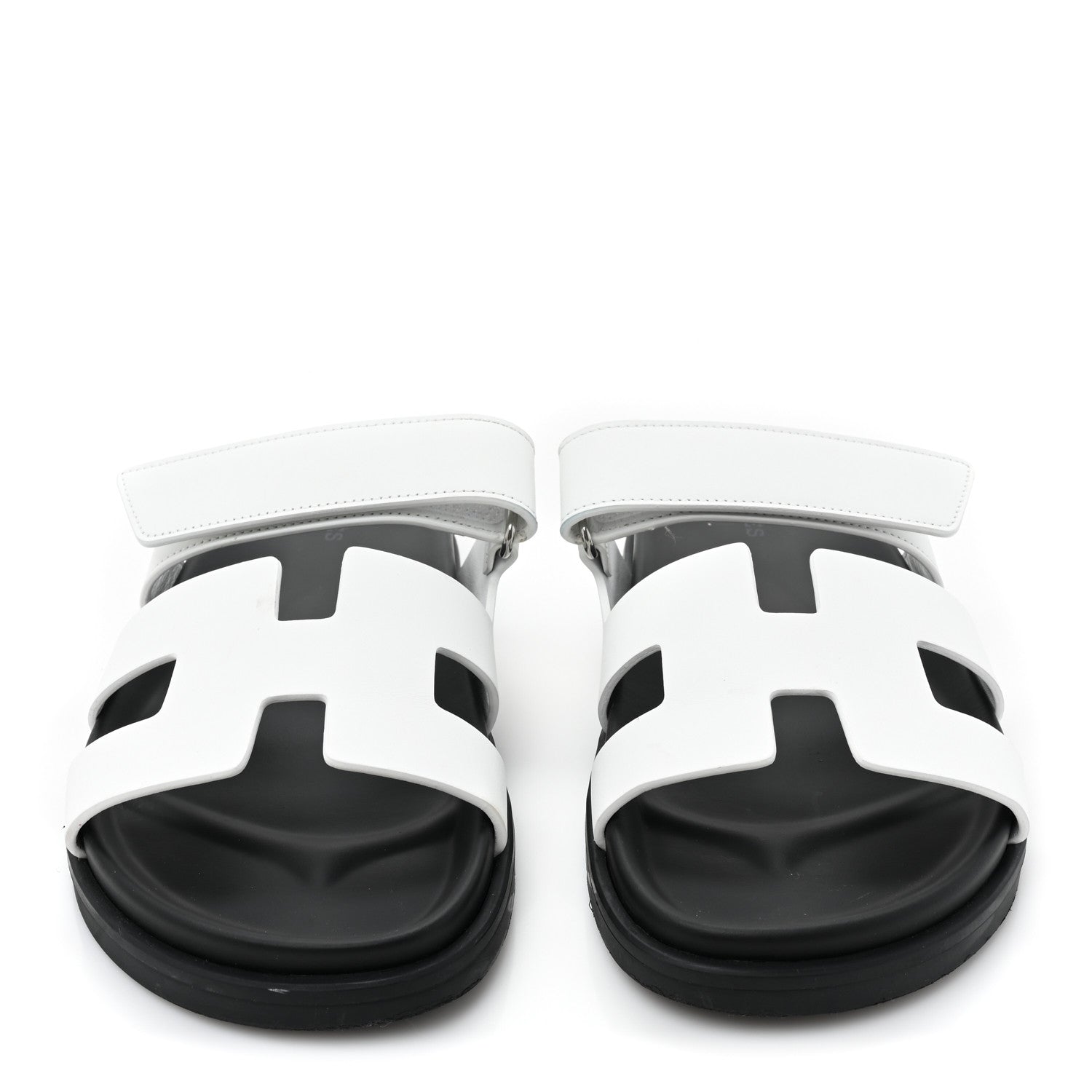 Hermes Calfskin Womens Chypre Sandals 38 White 2 of 12