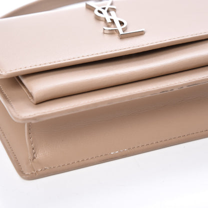 Saint Laurent Calfskin Monogram Sunset Chain Wallet Dark Beige 7 of 9